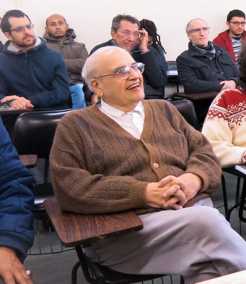 O professor Alexandre durante um workshop realizado no IME, em 2016. Foto: Arquivo Pessoal.